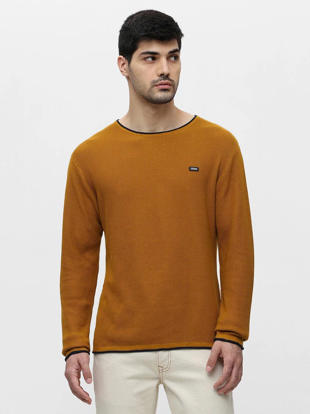 Mustard Solid Sweater