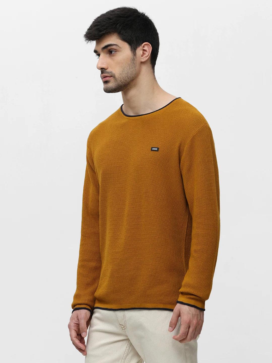 Mustard Solid Sweater