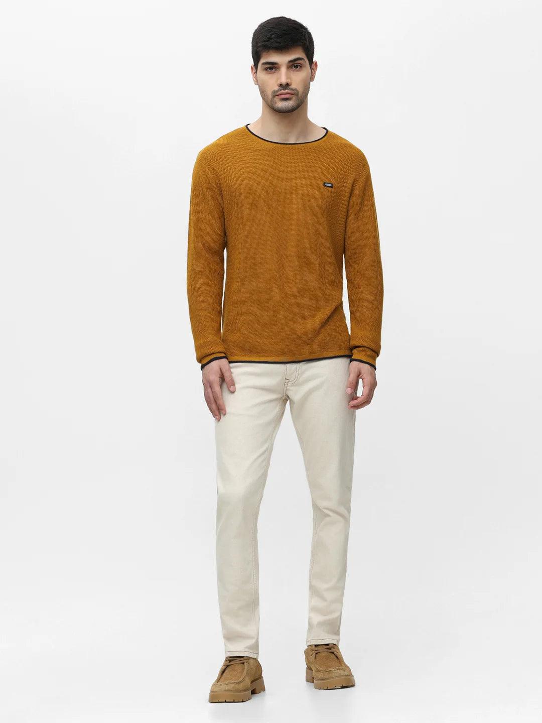 Mustard Solid Sweater