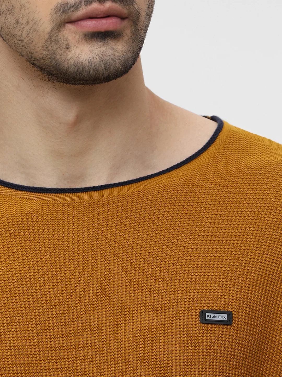 Mustard Solid Sweater