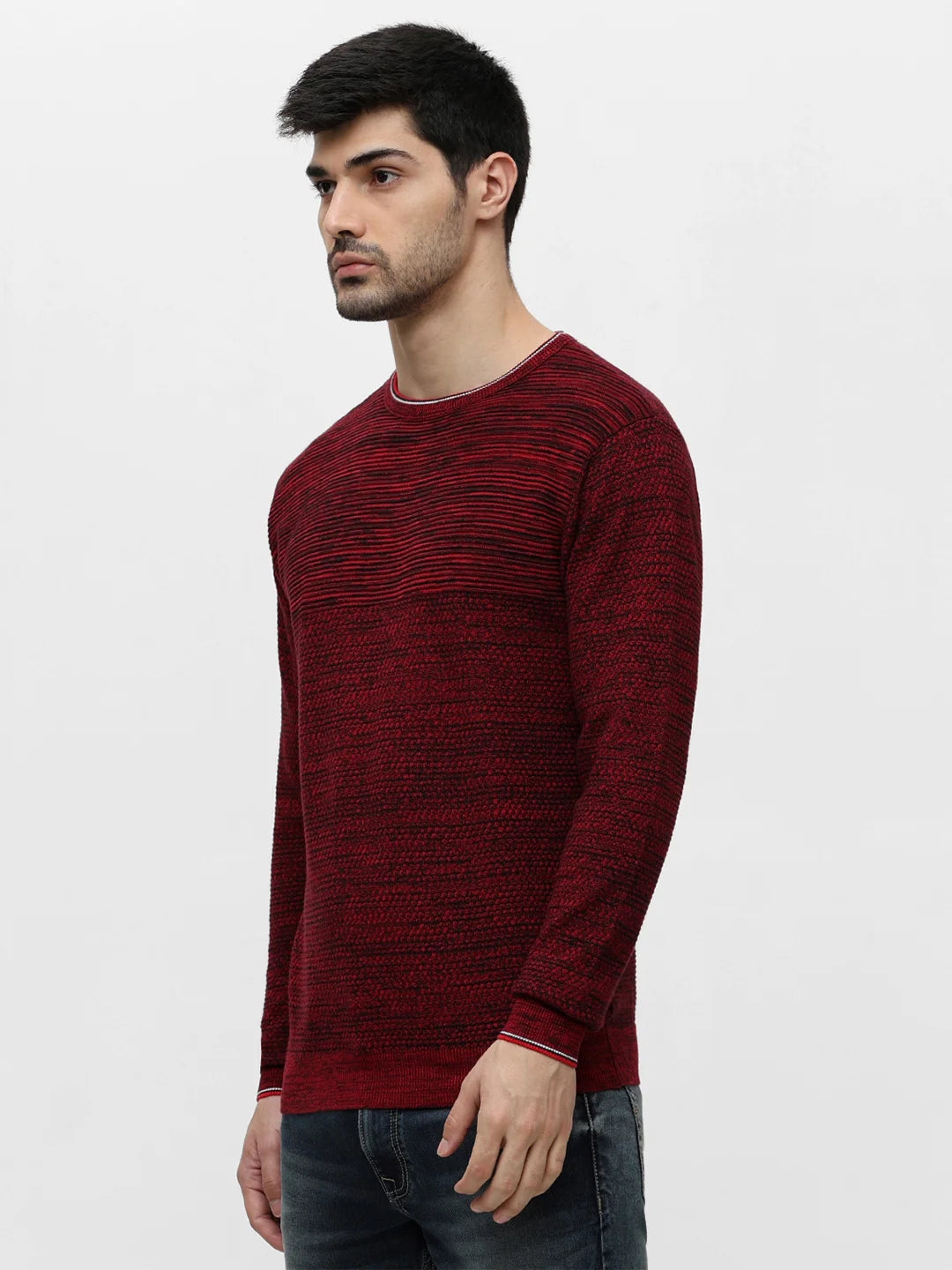 Maroon Solid Sweater