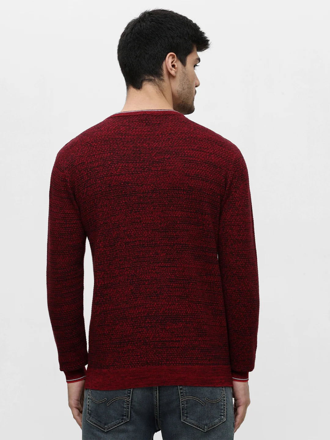 Maroon Solid Sweater