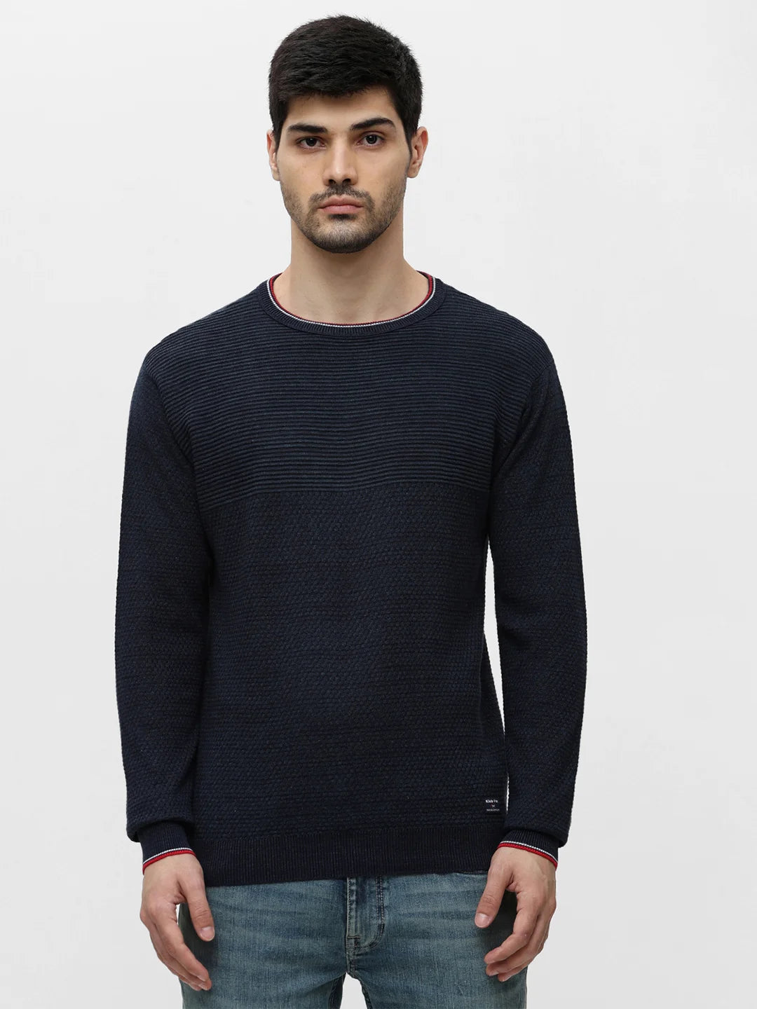 Navy Solid Sweater