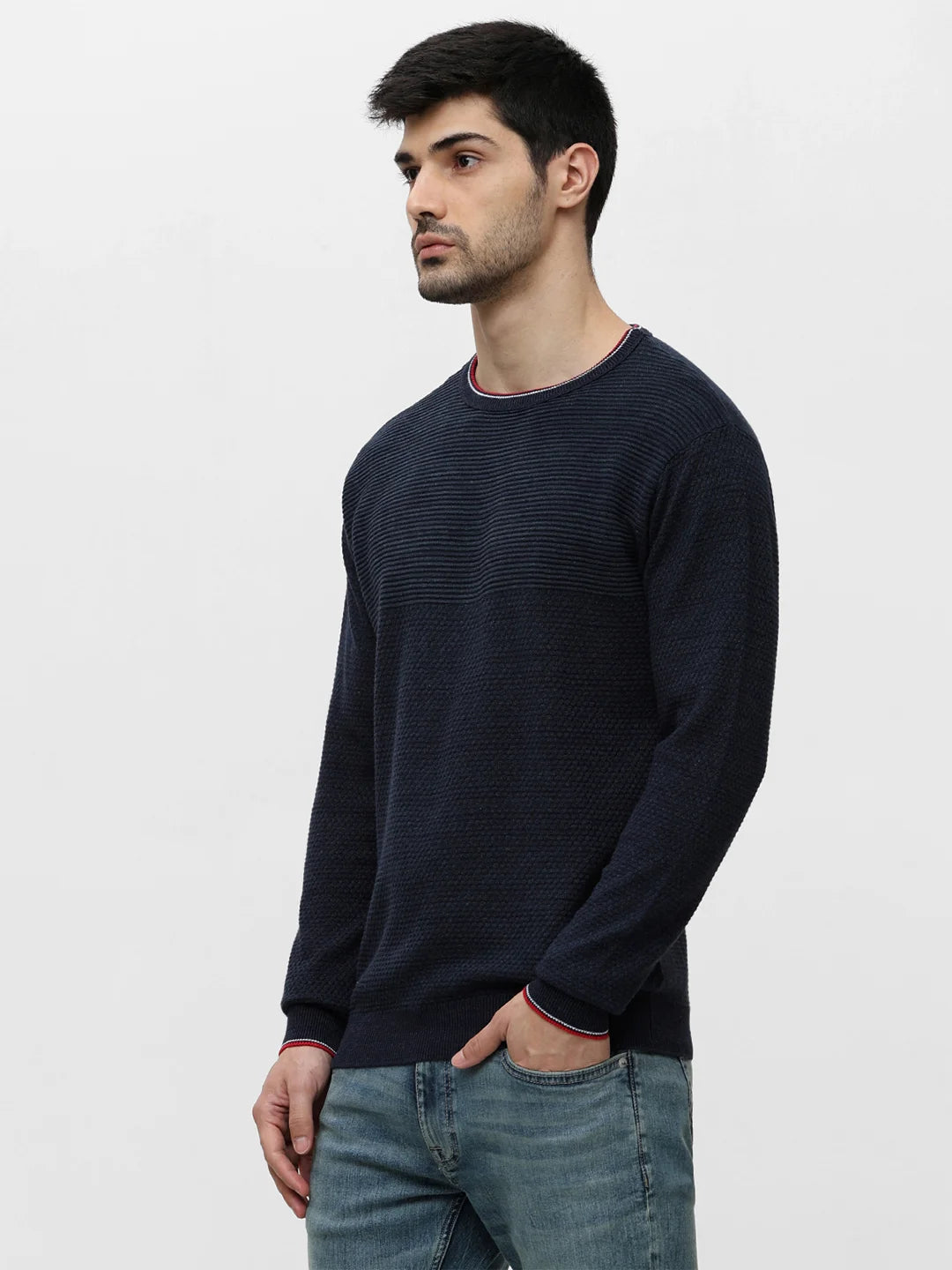 Navy Solid Sweater