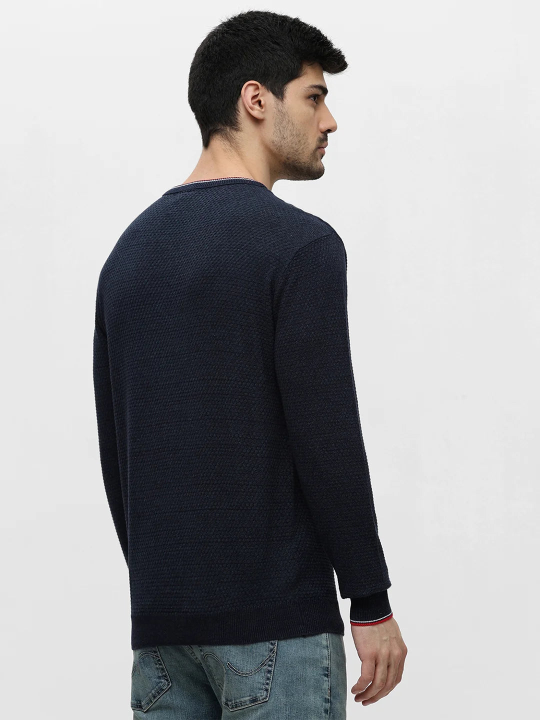 Navy Solid Sweater