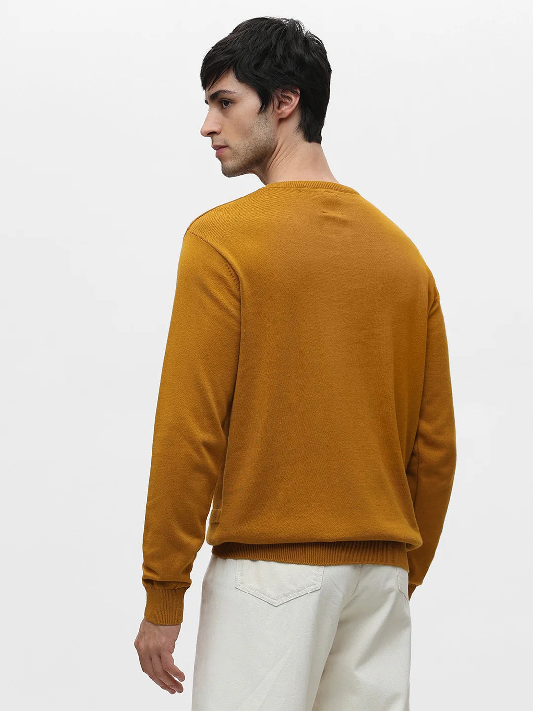 Mustard Solid Sweater