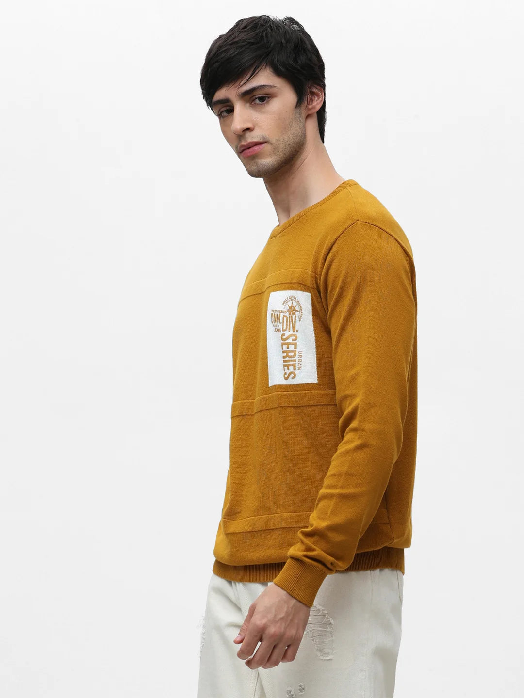 Mustard Solid Sweater