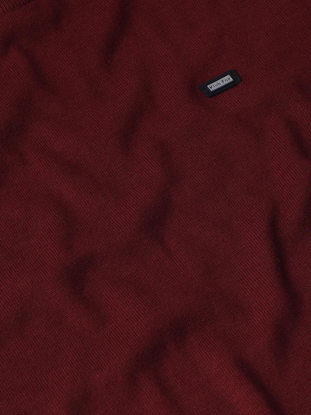 Wine Jacquard Sweater