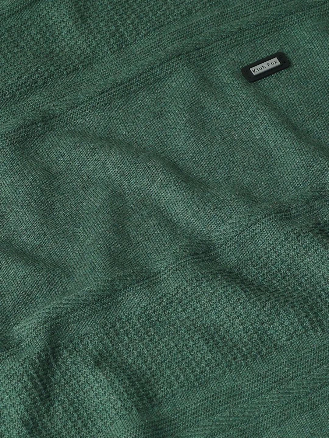 Green Melange Jacquard Sweater