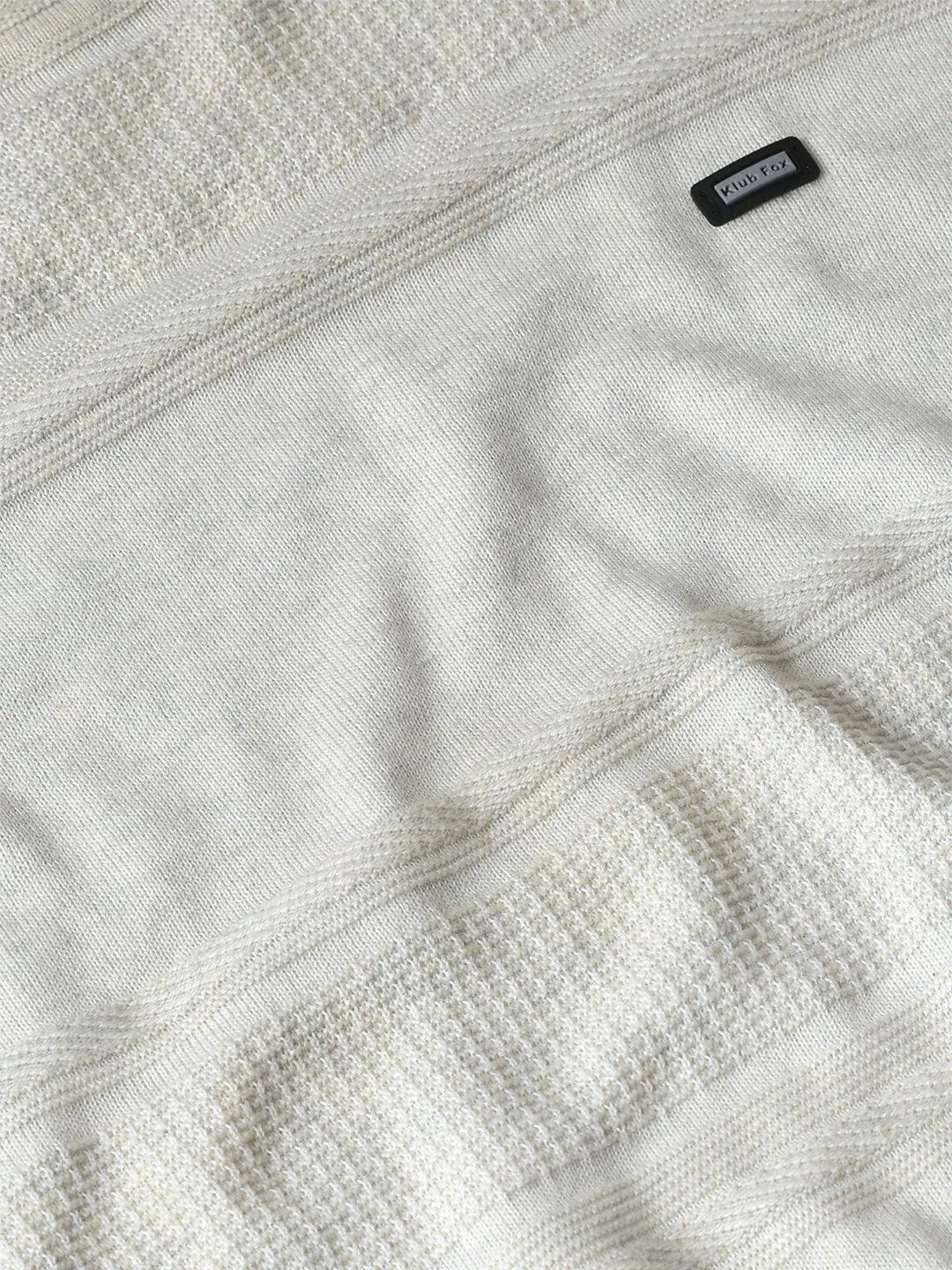 Khaki Melange Jacquard Sweater