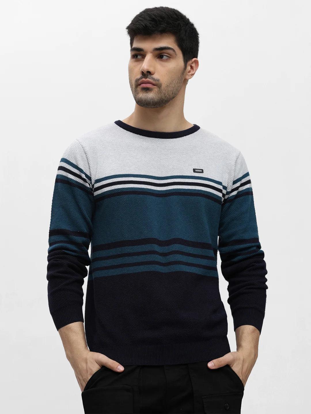 Turq Melange Jacquard Sweater