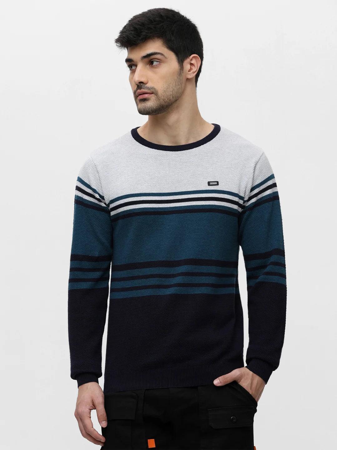 Turq Melange Jacquard Sweater