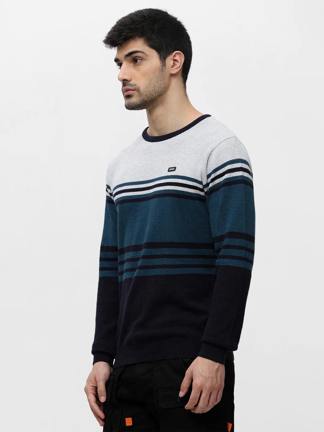 Turq Melange Jacquard Sweater