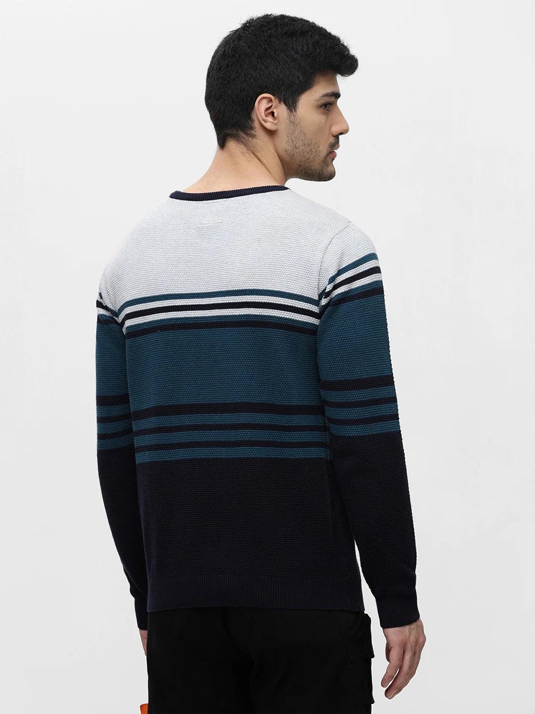 Turq Melange Jacquard Sweater