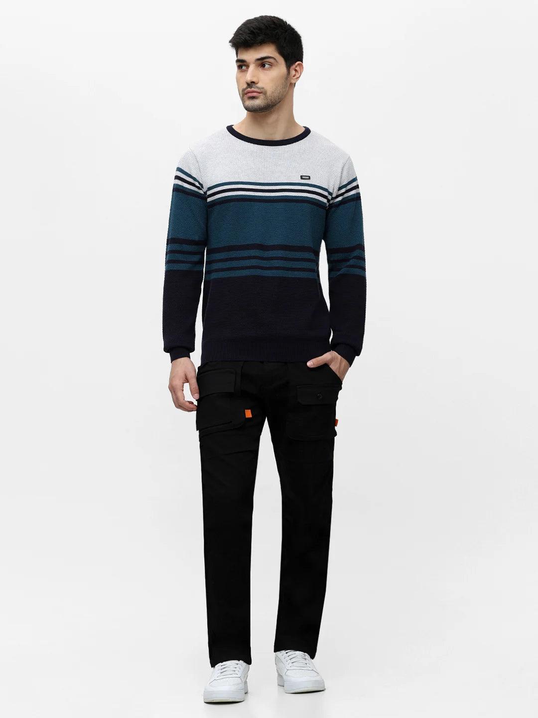 Turq Melange Jacquard Sweater