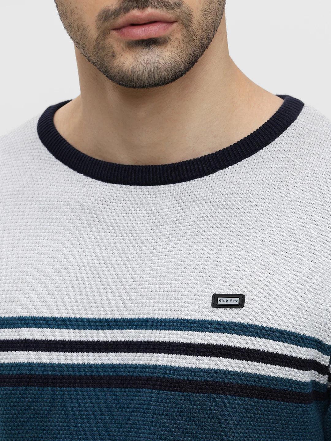 Turq Melange Jacquard Sweater