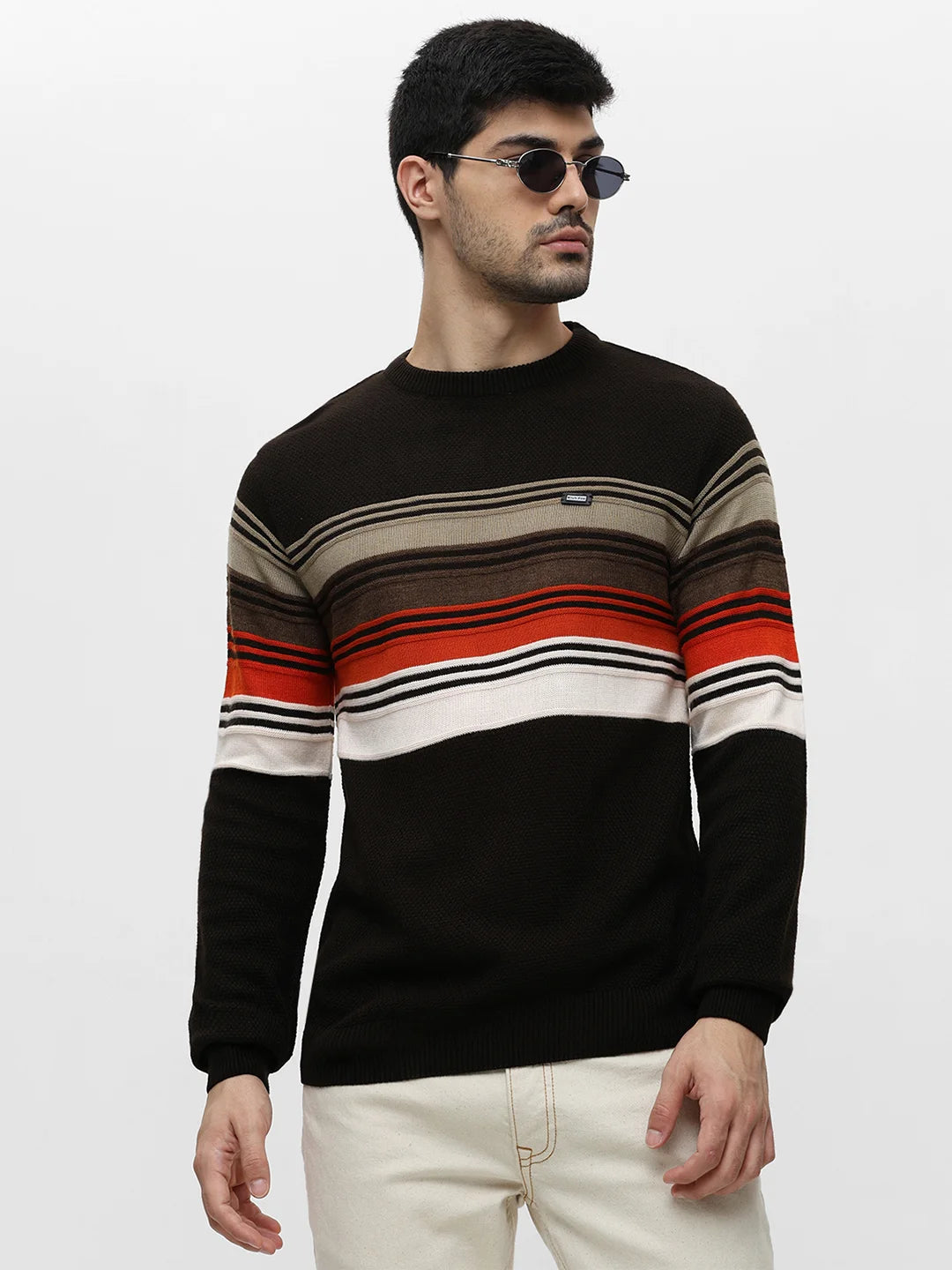 Dk.Brown Striped Sweater