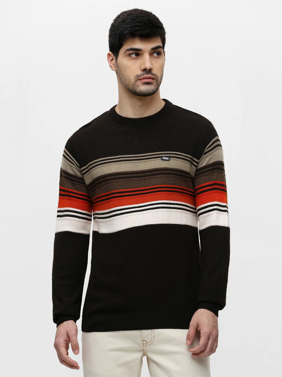 Dk.Brown Striped Sweater