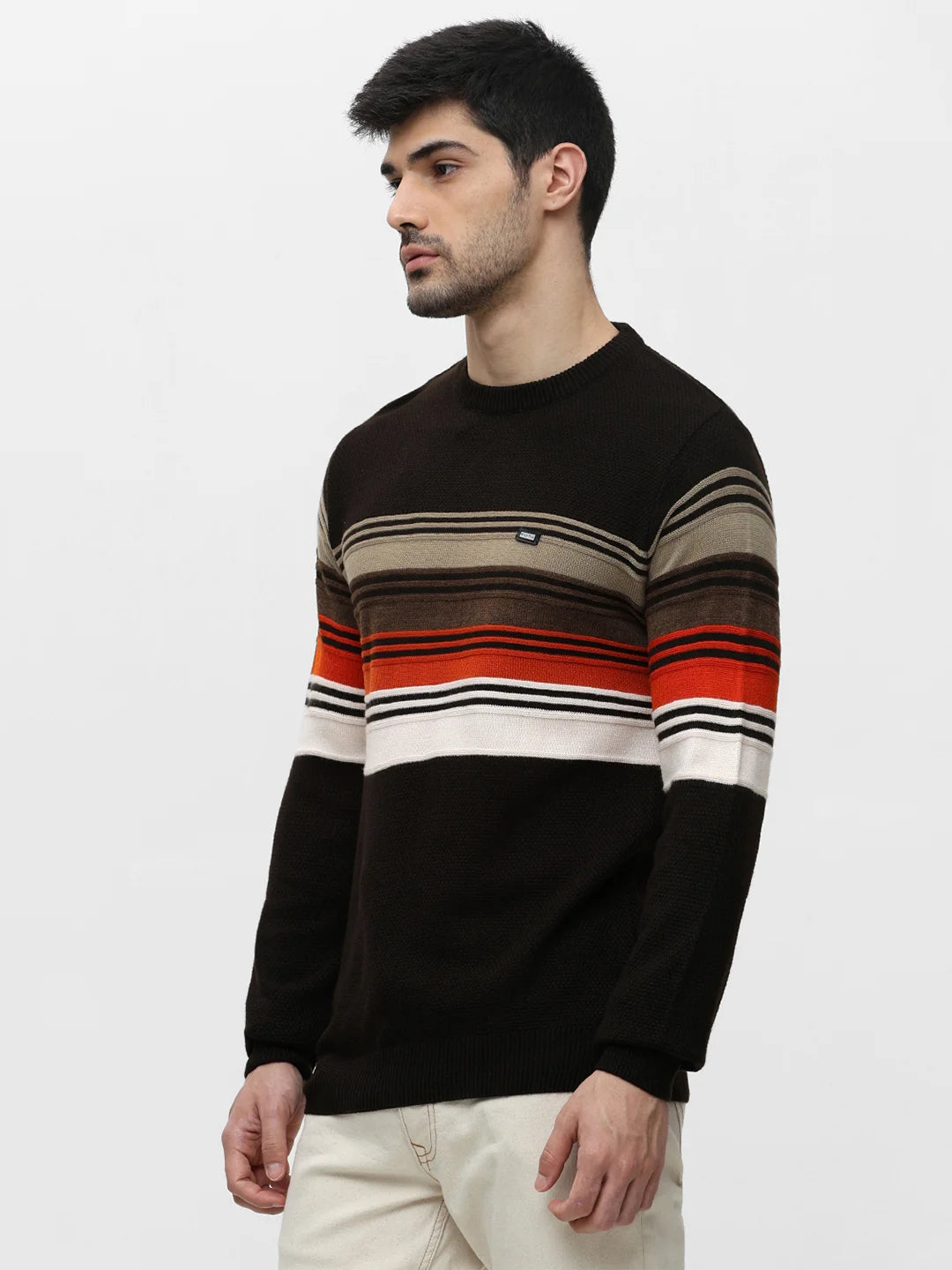 Dk.Brown Striped Sweater