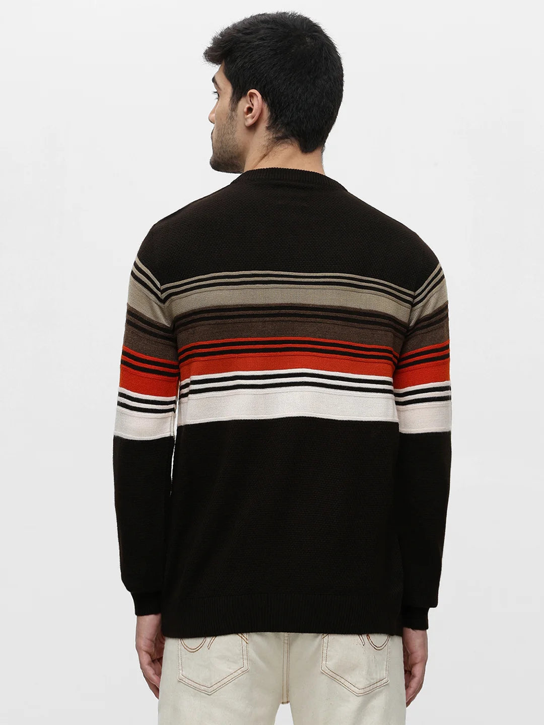 Dk.Brown Striped Sweater