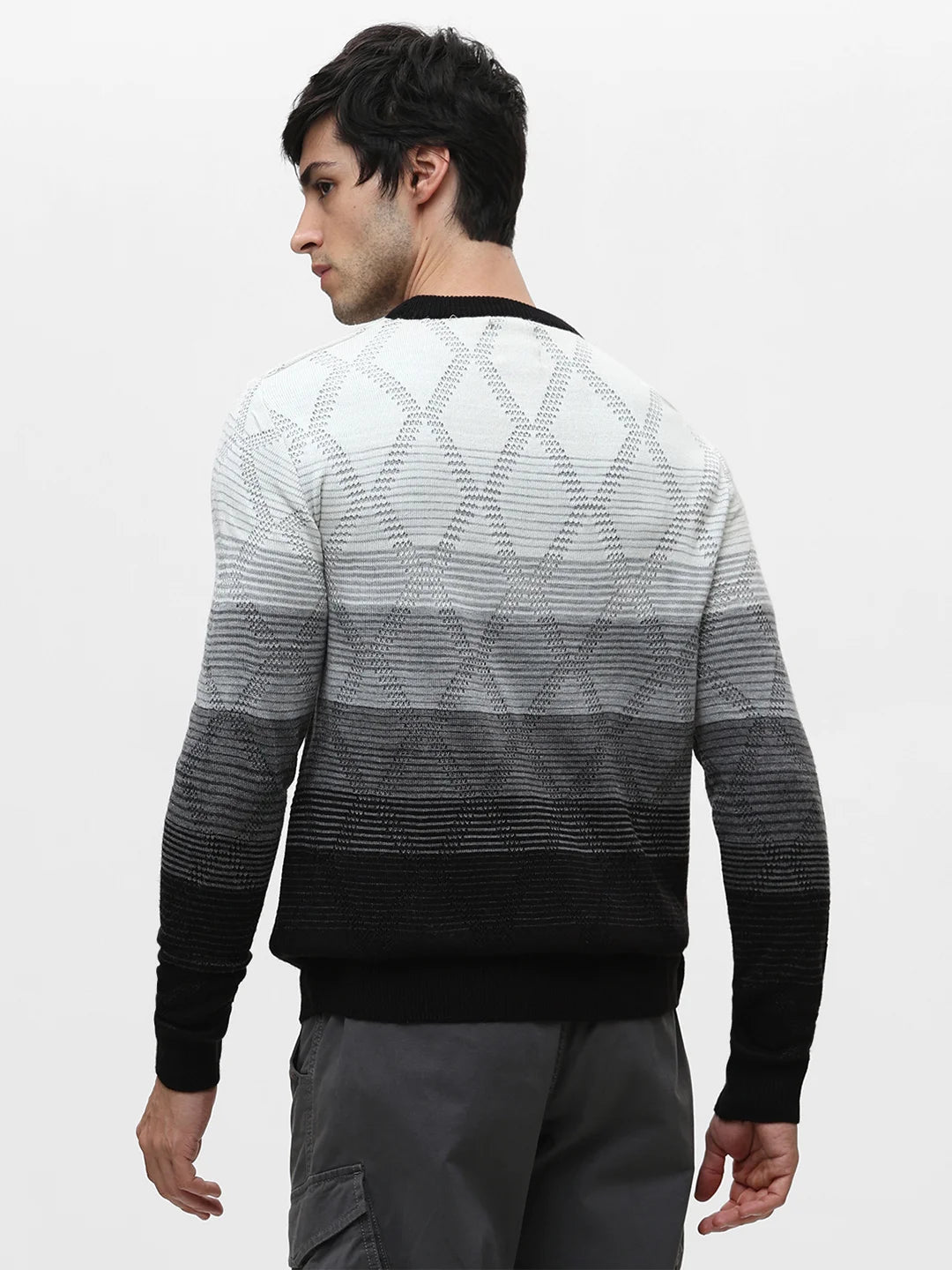 Grey Jacquard Sweater