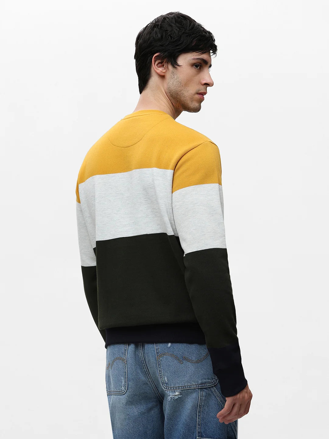 Mustard Striped Sweatshirt