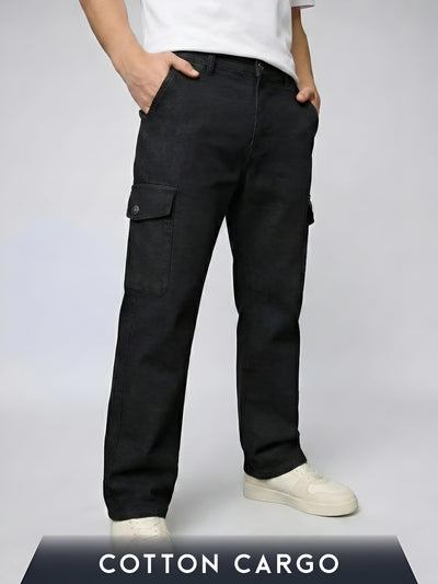6 Pocket Black Cargo Pant