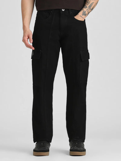 Raw Black Denim Cargo