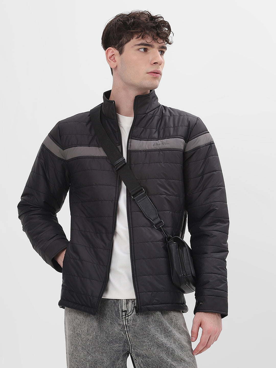 Black Lightweight Puffer Jacket