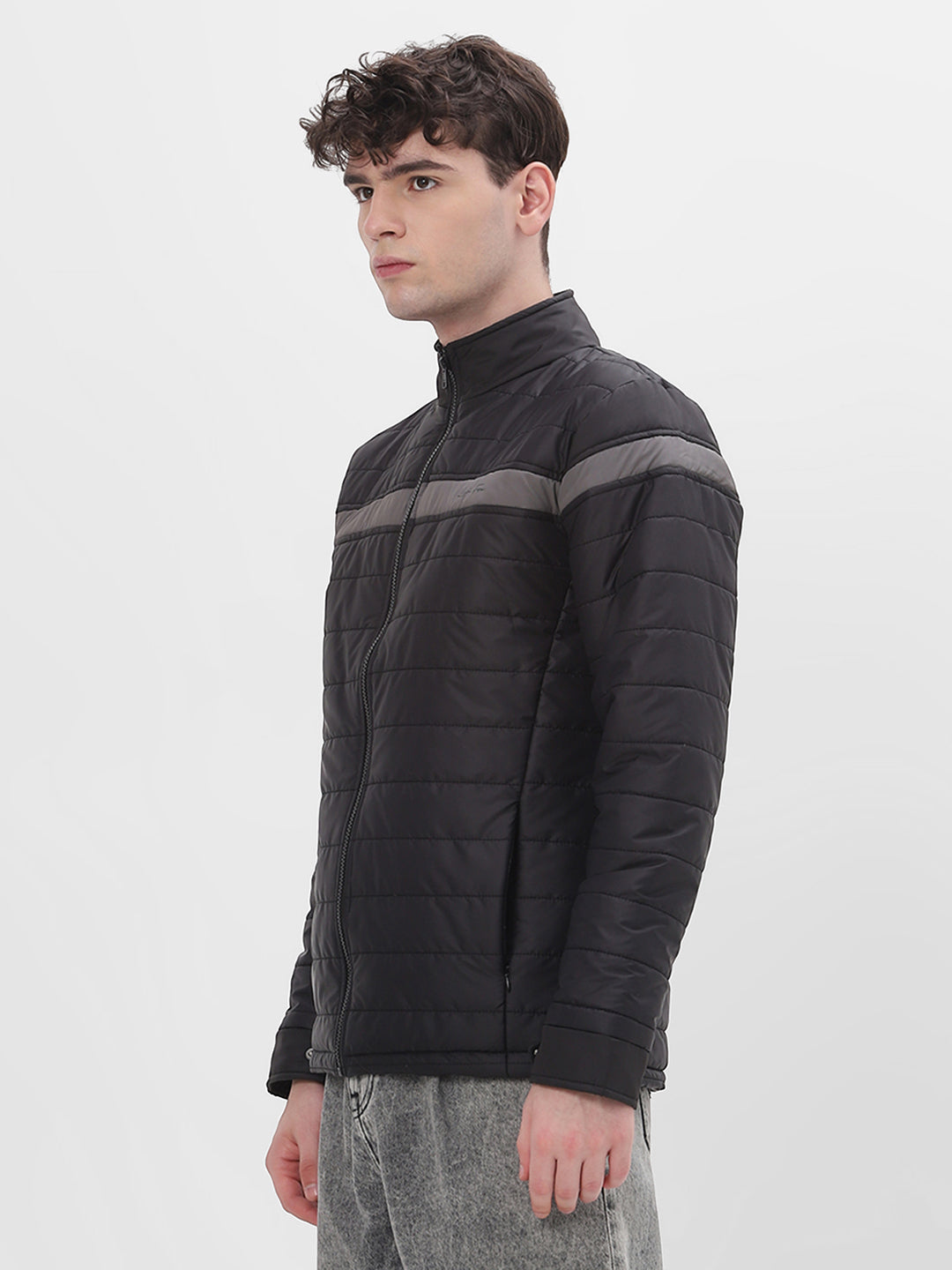 Black Lightweight Puffer Jacket