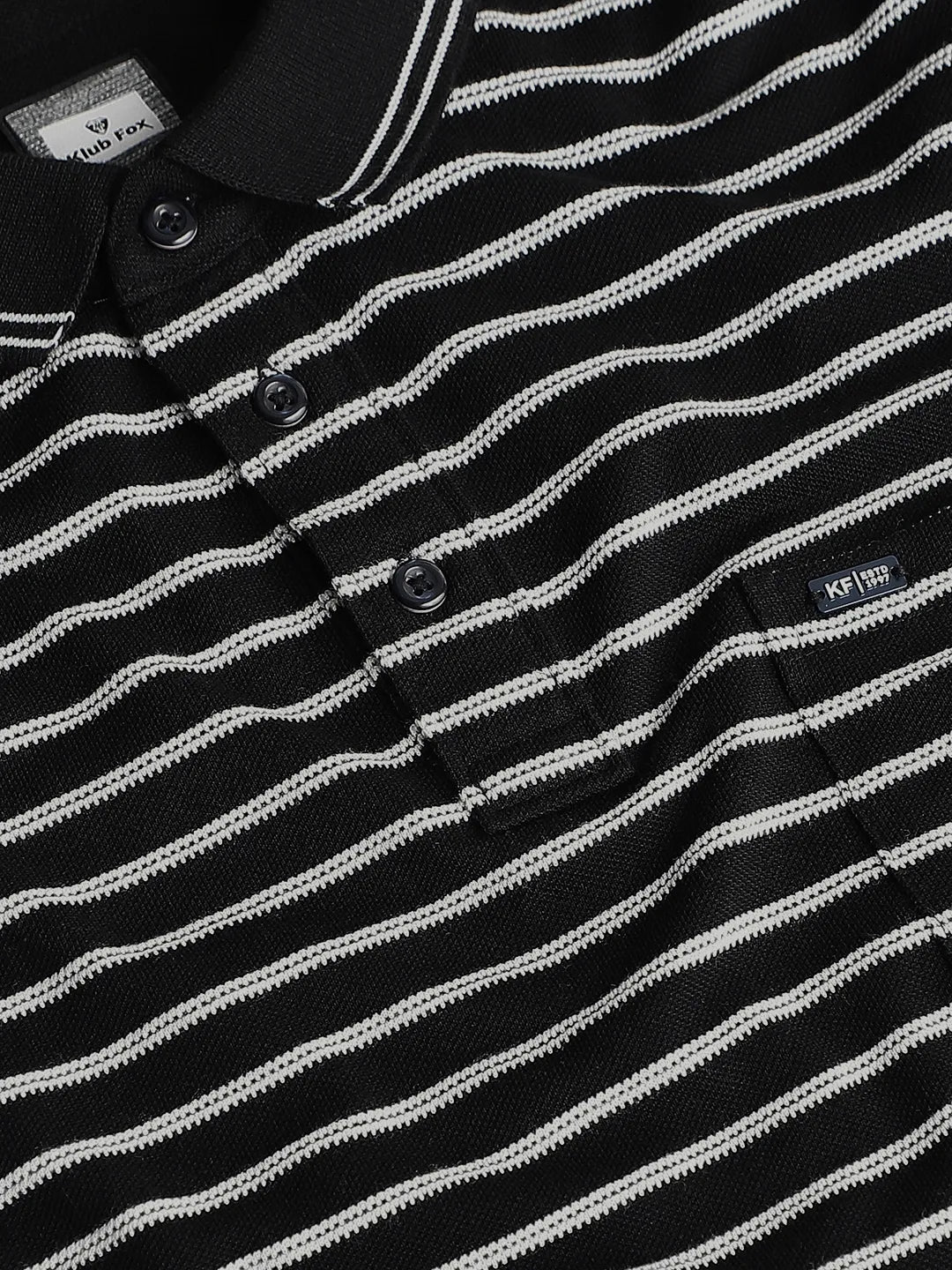 Black Striped Polo T-Shirt