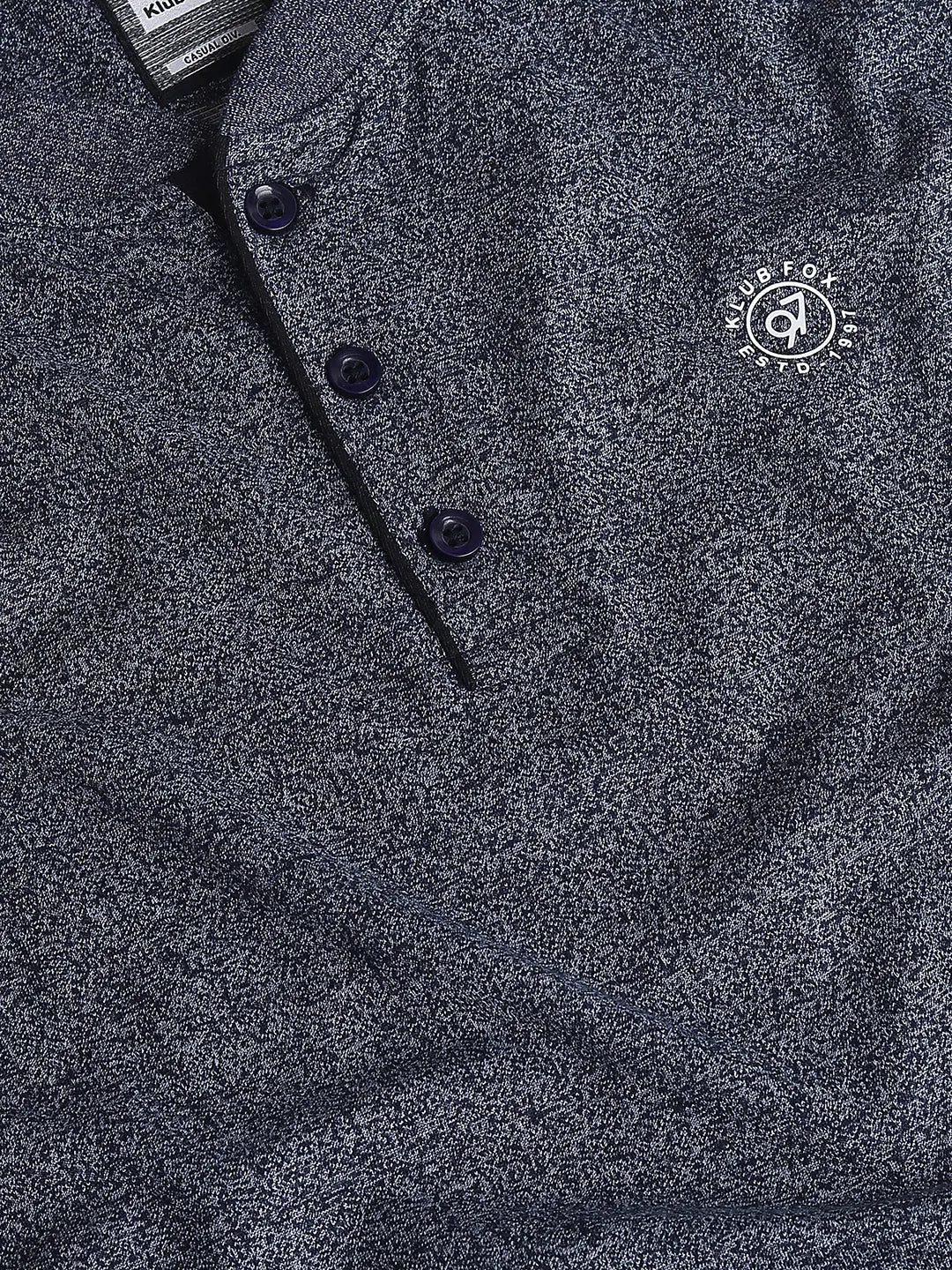 Grey Henley Polo T-Shirt