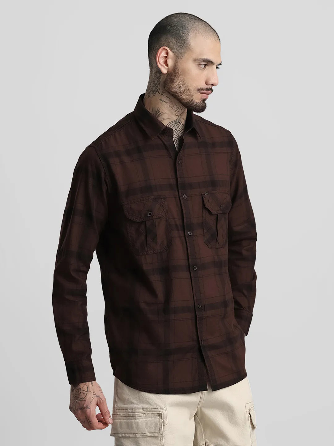 Brown Checks Shirt