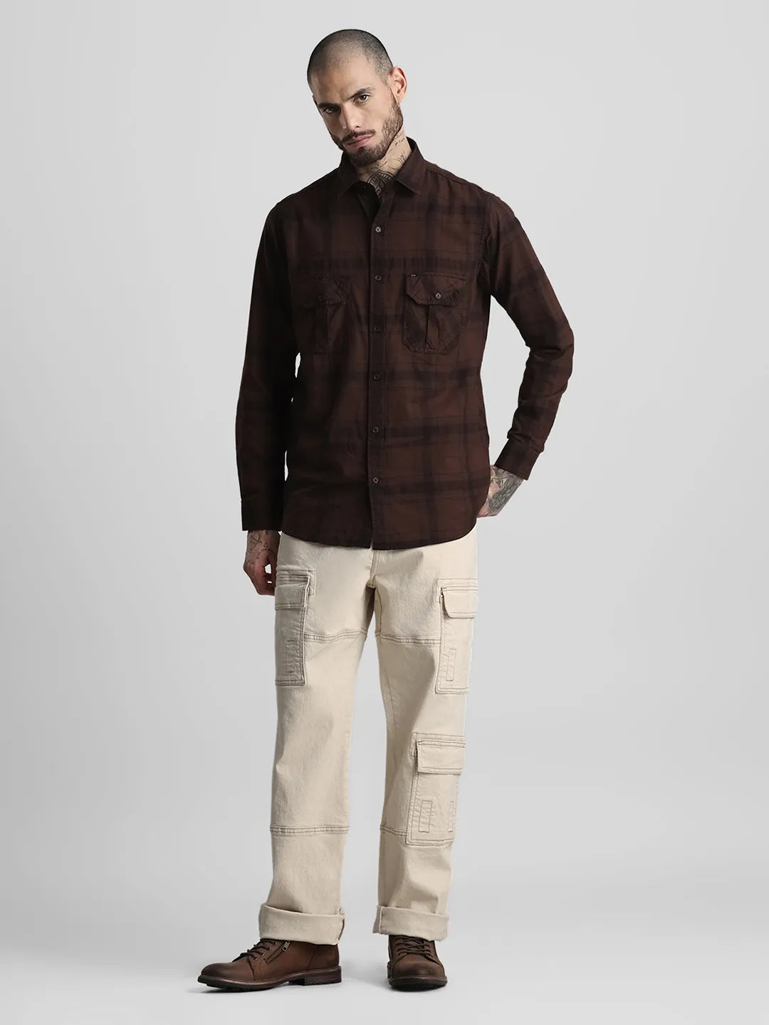 Brown Checks Shirt
