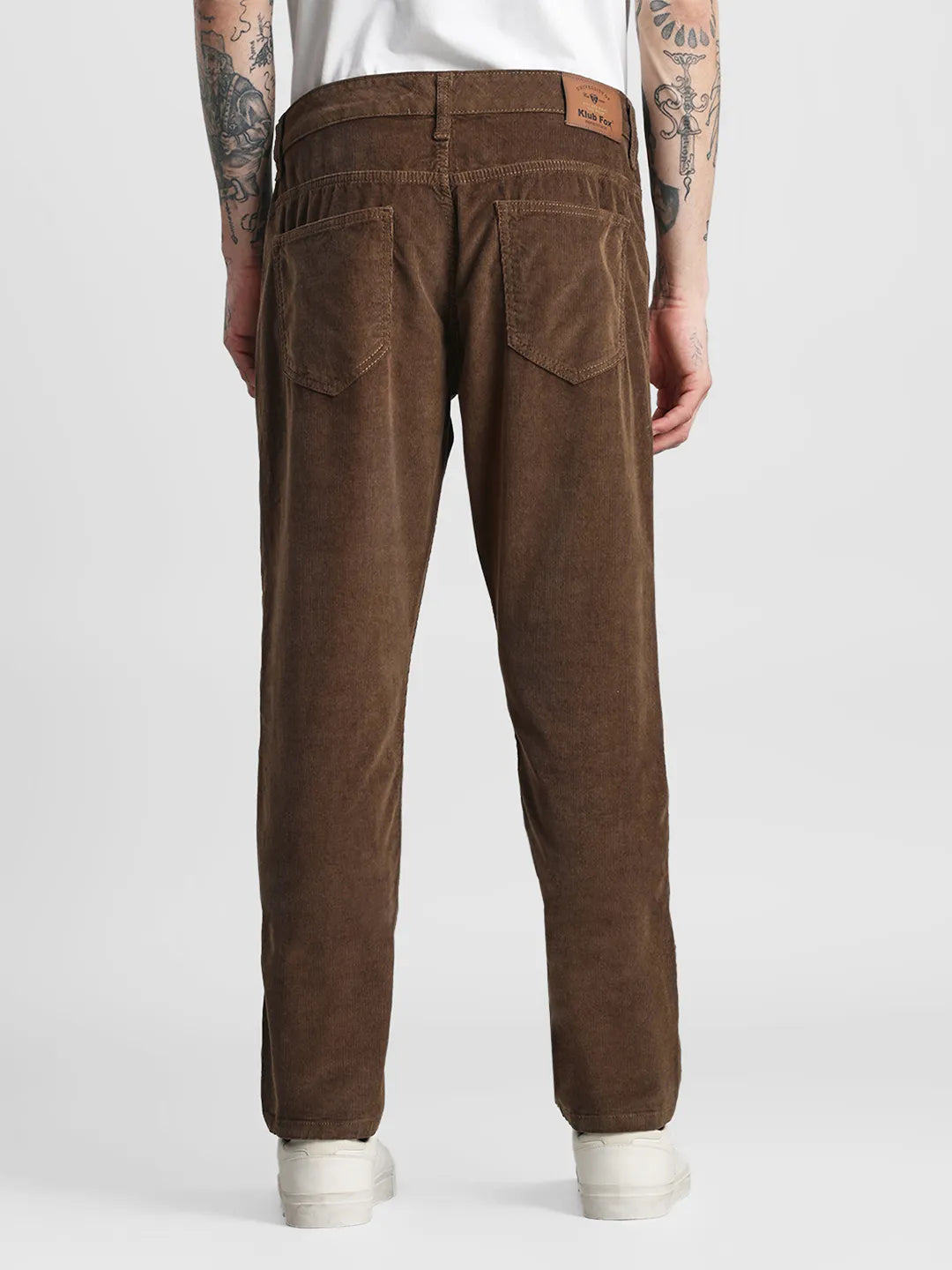 Brown Narrow Fit Corduroy Trouser