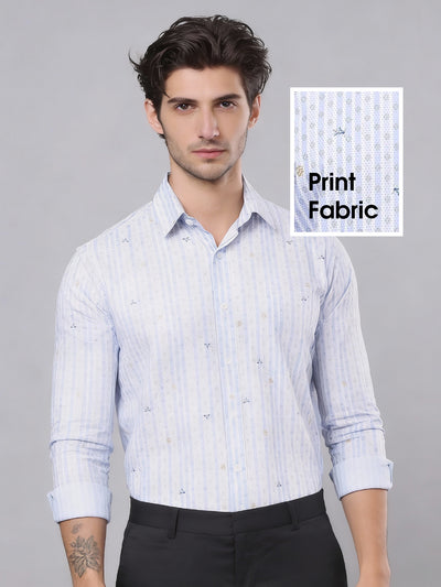 Blue Printed Shirt