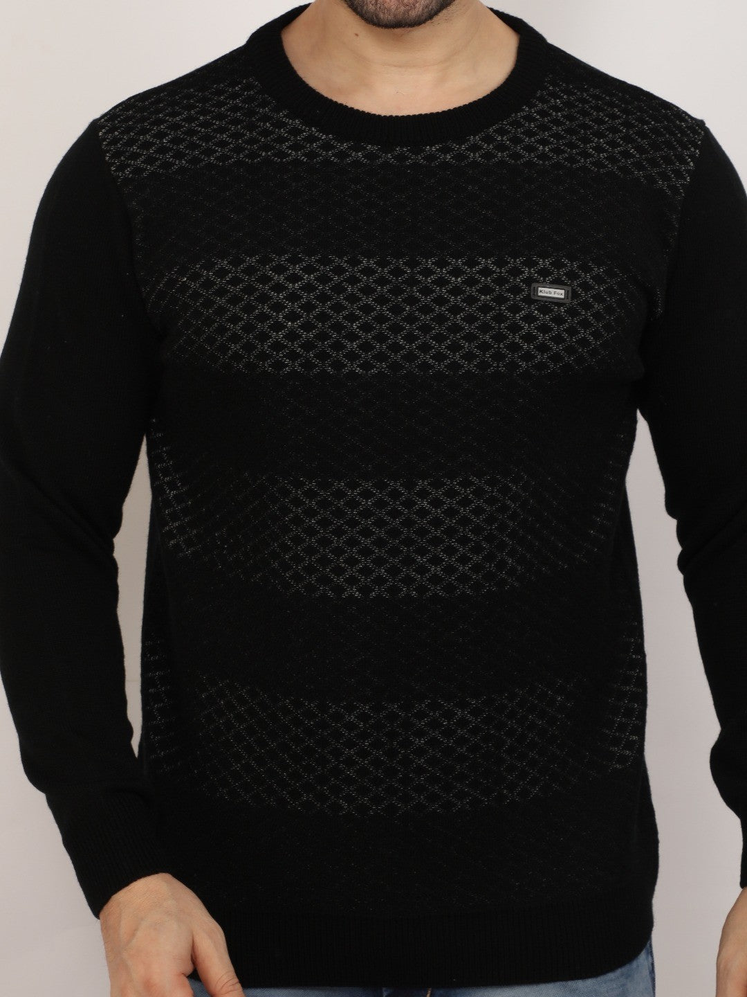 Black Jacquard Sweater