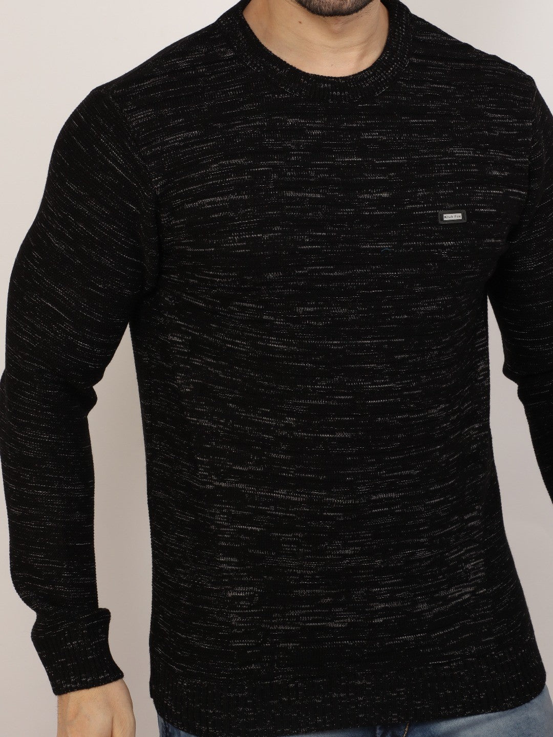 Black Jacquard Sweater