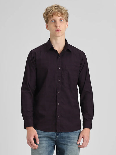 Purple Dobby Shirt
