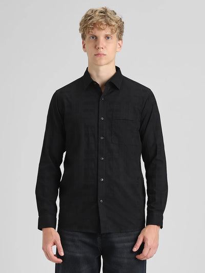 Black Textureed Shirt