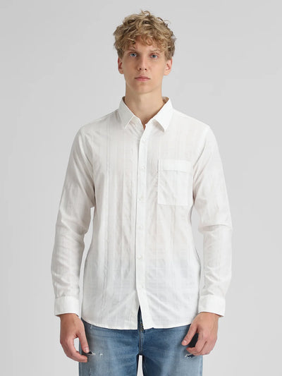 White Textured Shirt