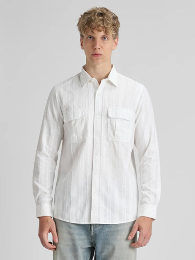 White Textured Shirt
