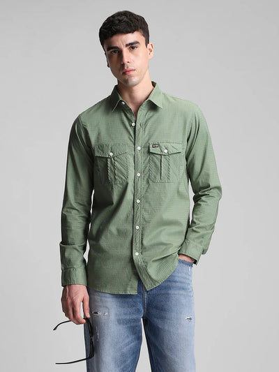 Green Solid Shirt
