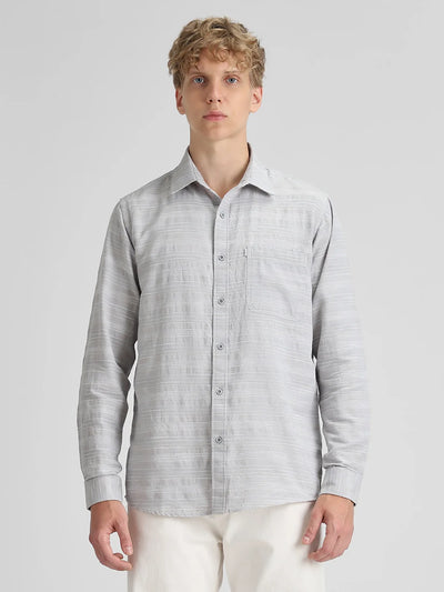 Grey Textured Shirt