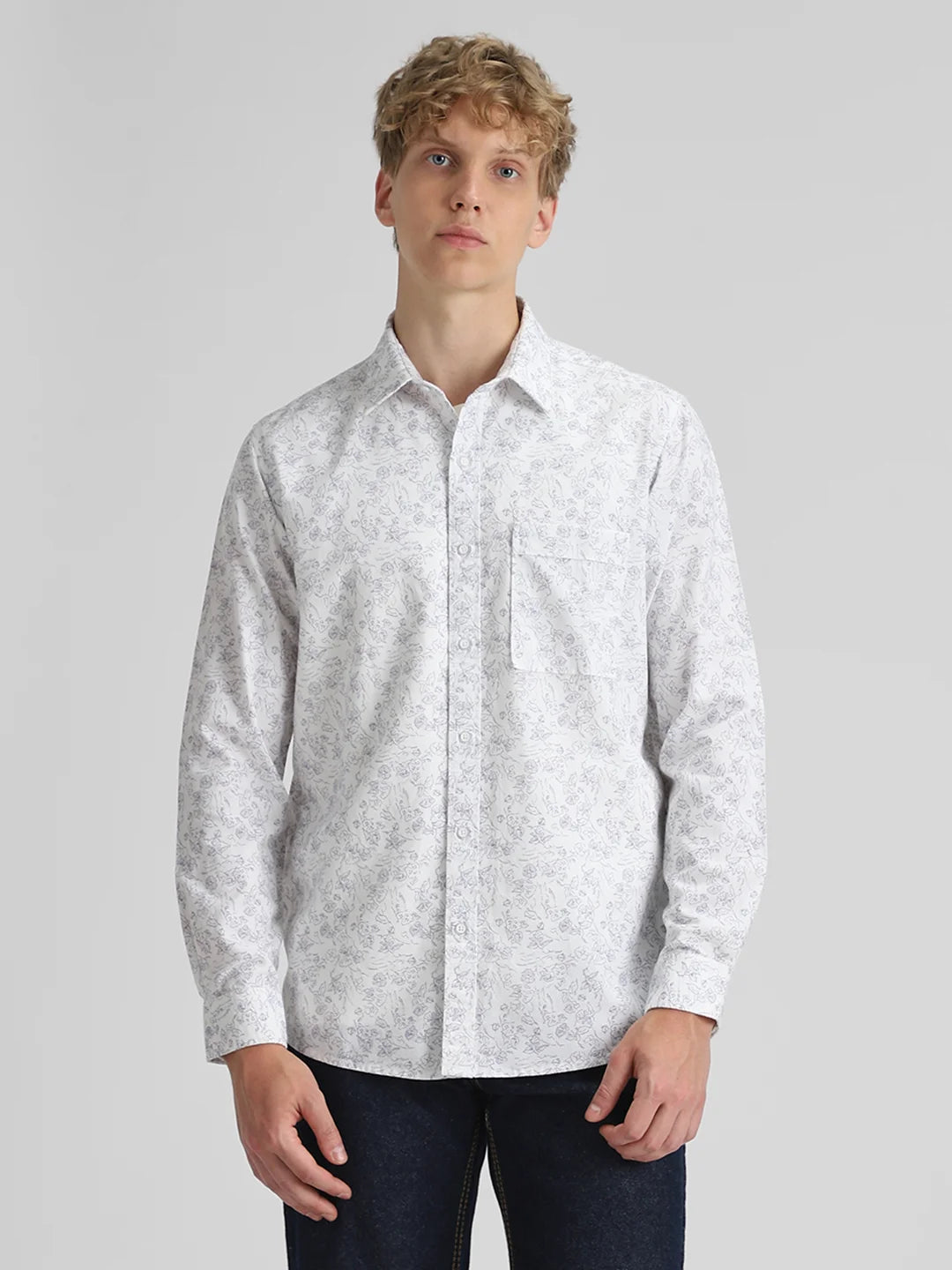 Purple Printed Shirt
