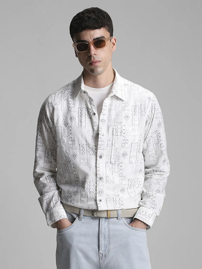 White Printed Shirt