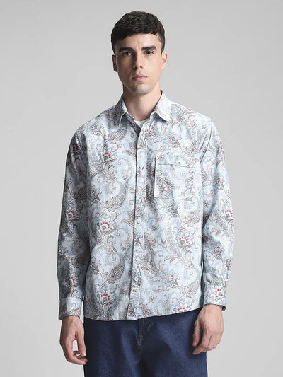 Sky Blue printed Shirt