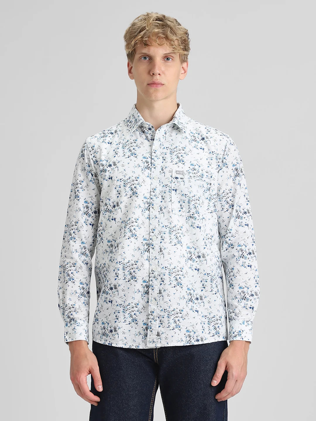 Blue Printed Shirt