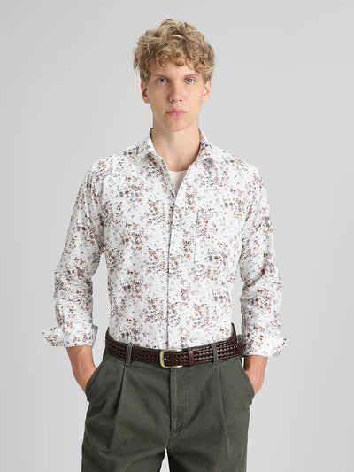 Orange Printed Shirt