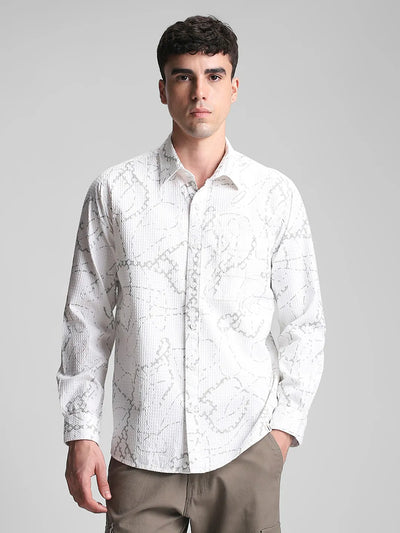 Grey Printed Shirt